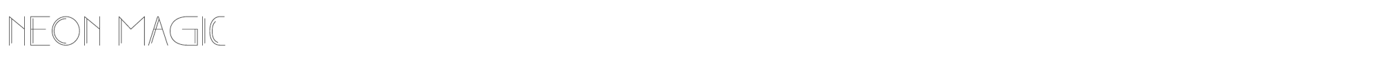 Sample characters Neon Magic Font